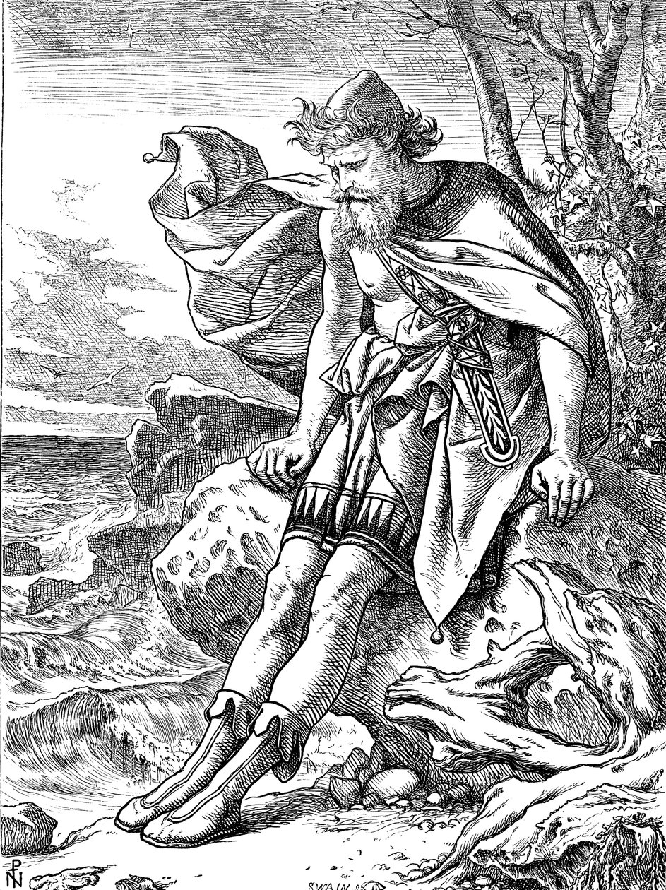 Ulysses på Ogygia, 1864 av Noel Paton