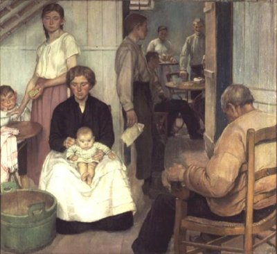 The Back Parlour, Cafe Loos, Etaples av Nora Lucy Mowbray Cundell