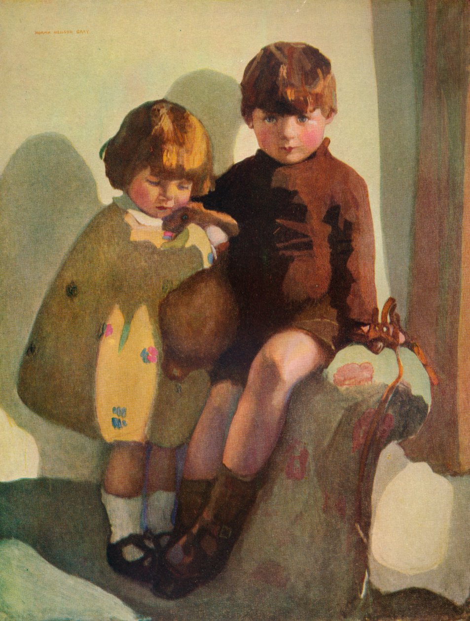 Ian og Rosemary, c1923 av Norah Neilson Gray