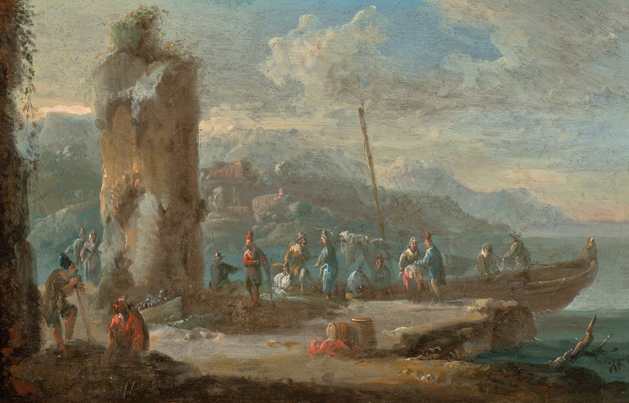 Sørlig havnescene av Norbert Grund