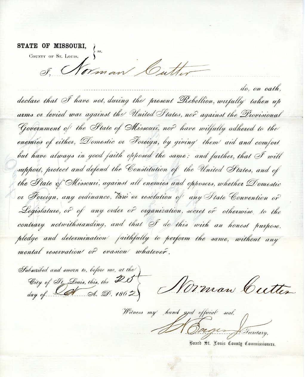Lojalitetsed av Norman Cutter fra Missouri, fylket St. Louis av Norman Cutter