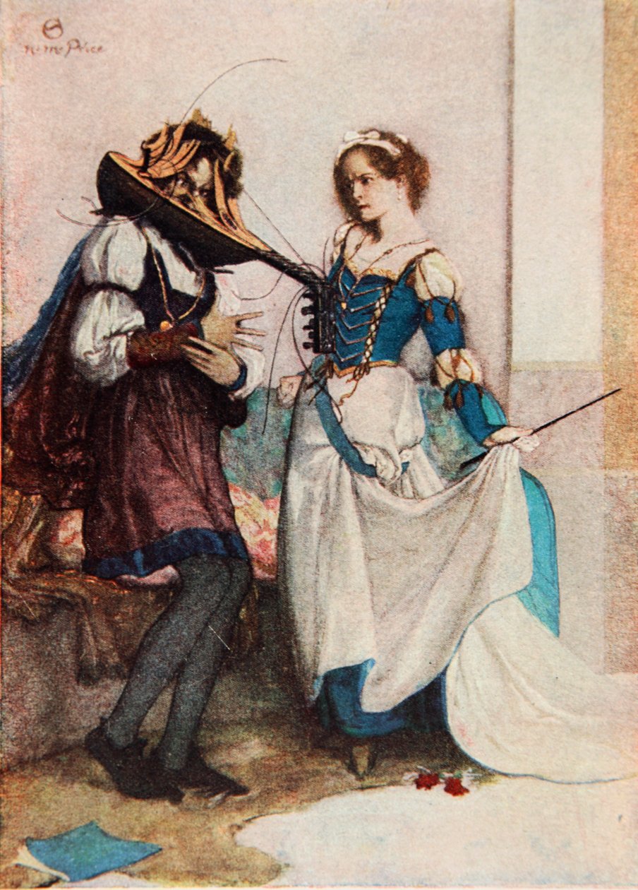 The Gentle Katherine, The Taming of the Shrew, Act II Scene 1, illustrasjon fra 