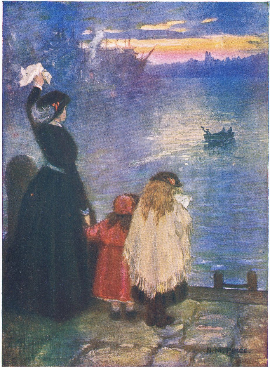 Avskjed: "Det er bestemt av himmelen legat, at mennesket fra alt han elsker best, må skille (farge litho) av Norman Mills Price