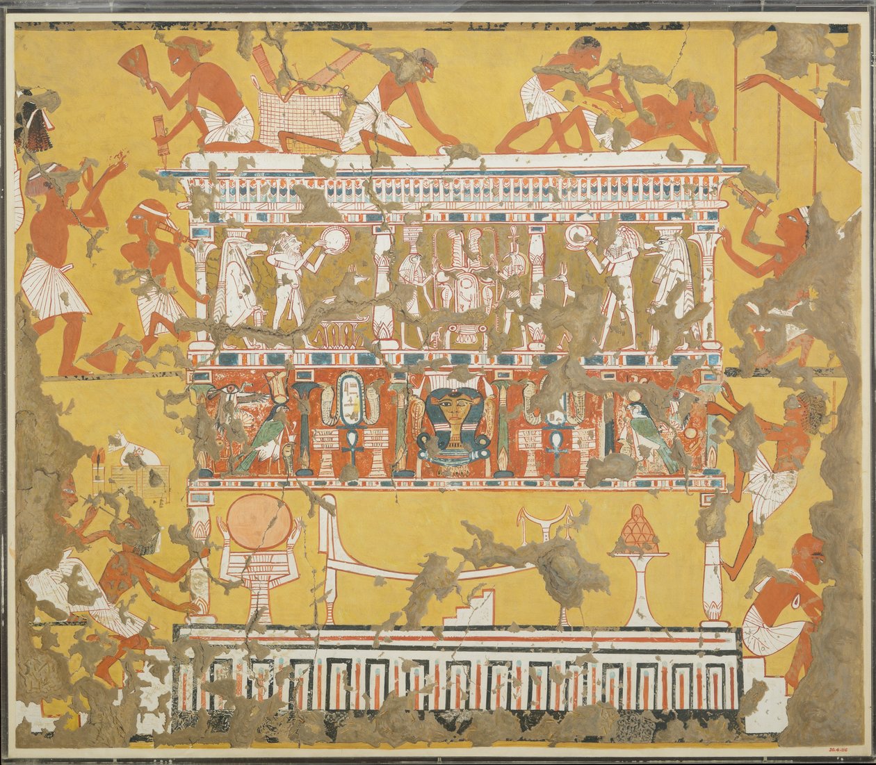 Bygge en katafalk, graven til Ipuy, ca. 1279–1213 f.Kr. (tempera på papir) av Norman de Garis Davies
