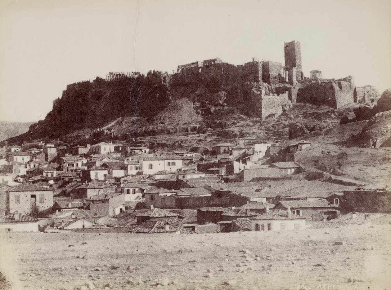 Den nordvestlige siden av Akropolis og området rundt av Normand Alfred Nicolas