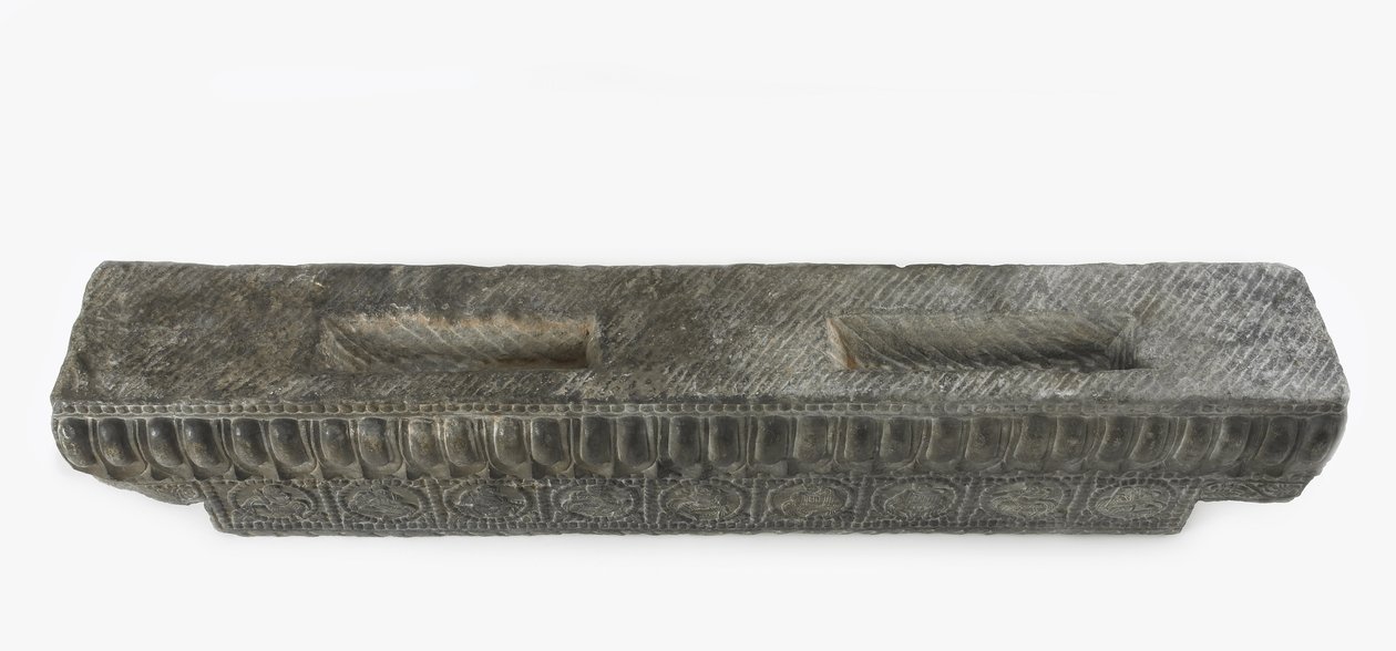 Gesims av en begravelsessofa (kalkstein) av Northern Qi Dynasty Chinese Scool