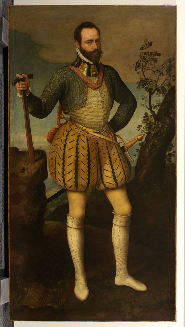 Portrett av en mann i rustning (muligens Emmanuel Philibert, hertugen av Savoy) av Northern Italian School