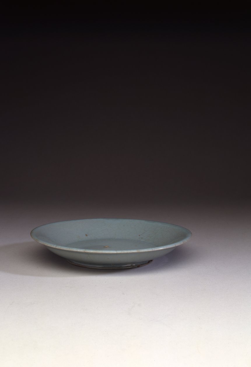 Sjelden Ruyao grunne tallerken (keramikk) (se også 466677) av Northern Song Dynasty Chinese School