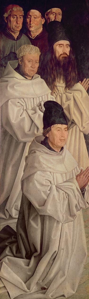 Panel of the Monks, fra Polyptych of St. Vincent, c.1465 av Nuno Goncalves or Gonzalvez