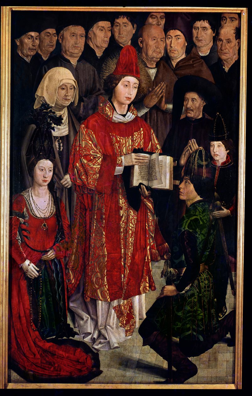 St. Vincents altertavle, detalj av spedbarnspanelet, ca. 1467-70 av Nuno Goncalves or Gonzalvez