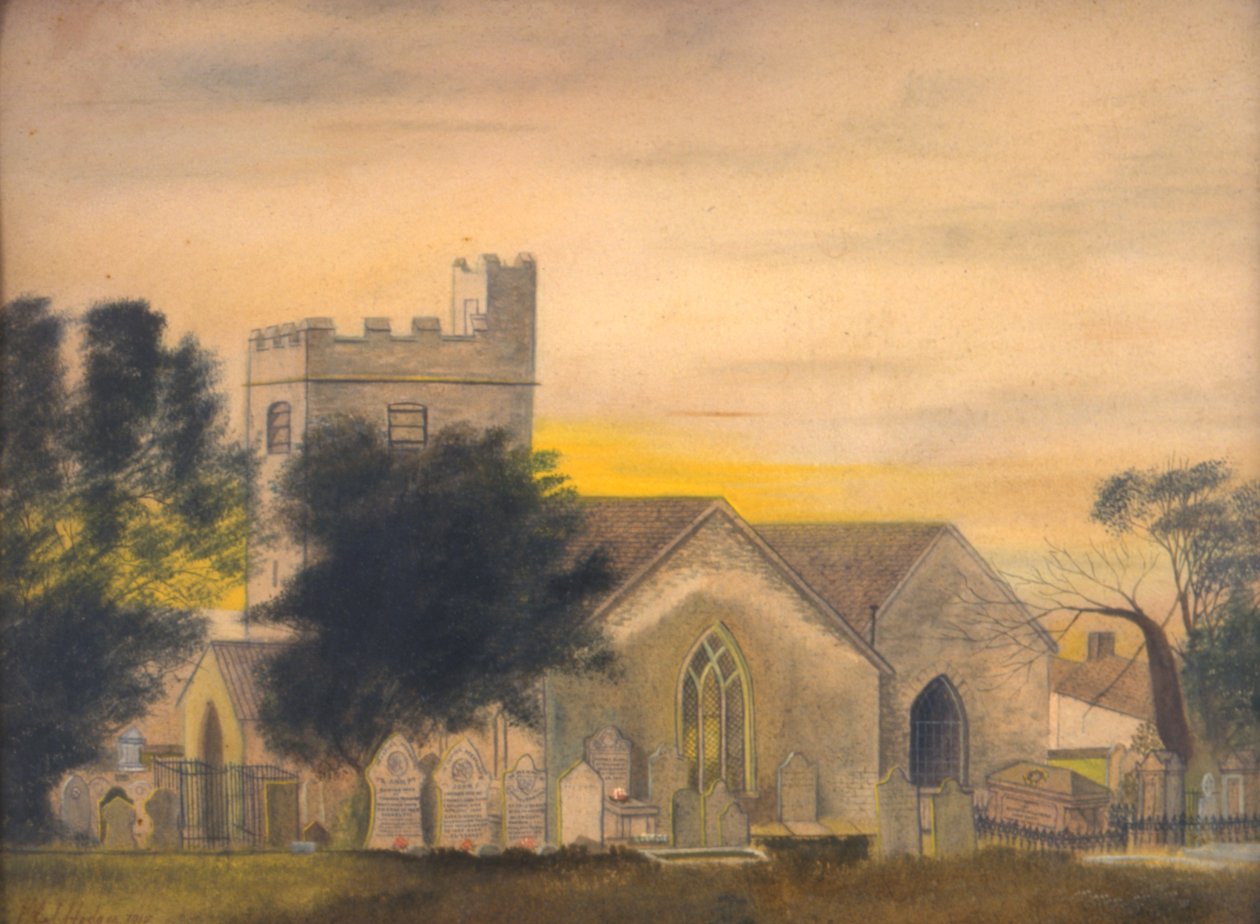 Mynyddislwyn Parish Church, 1915 av Obediah Hodges