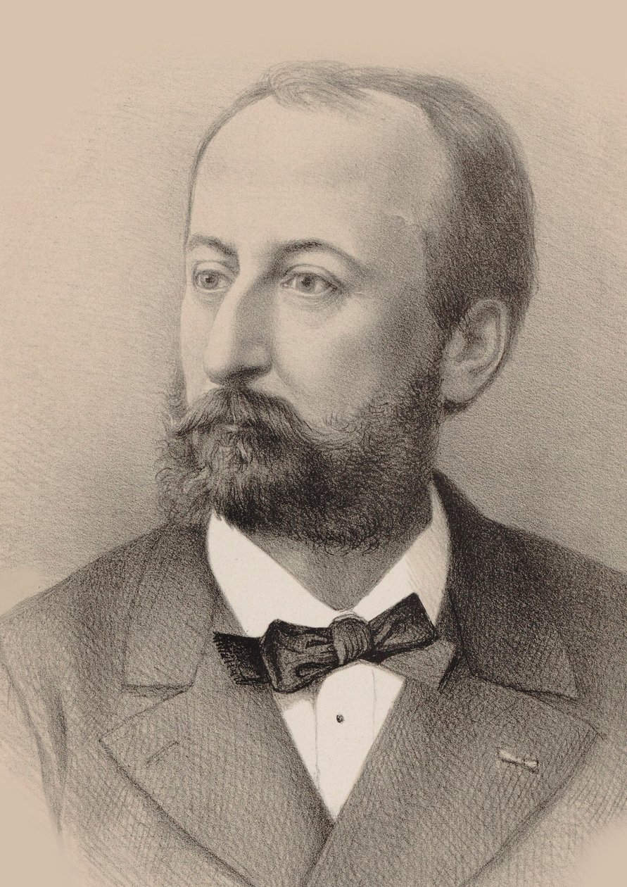 Portrett av komponisten Camille Saint-Saëns 1835-1921, 1879. av Octave Edouard Jean Jahyer