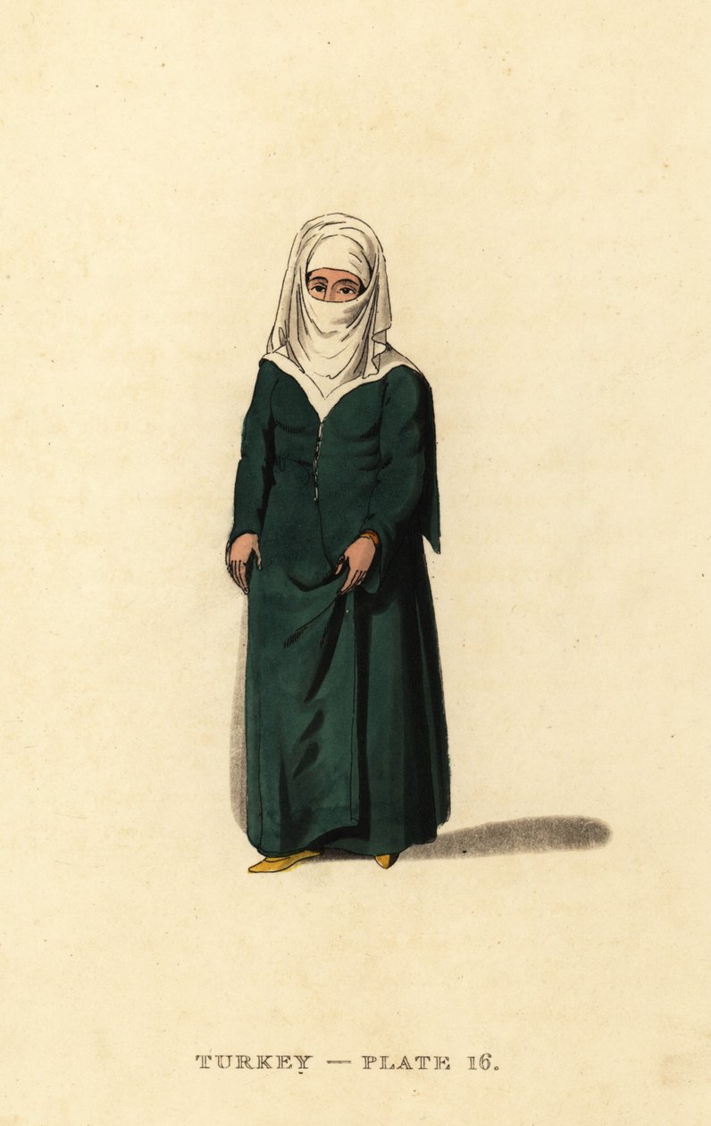 Tyrkisk kvinne fra Konstantinopel (Istanbul), det osmanske riket av Octavian (after) Dalvimart