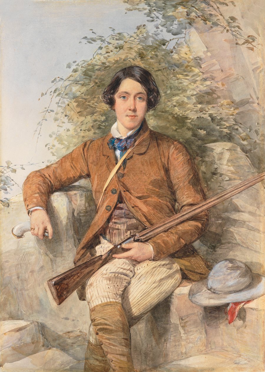 Portrett av Heneage Finch, 6. jarl av Aylesford (wc forhøyet med hvitt) av Octavius Oakley