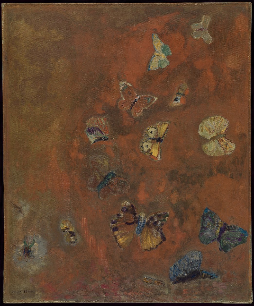 Fremkalling av sommerfugler, ca. 1912 av Odilon Redon