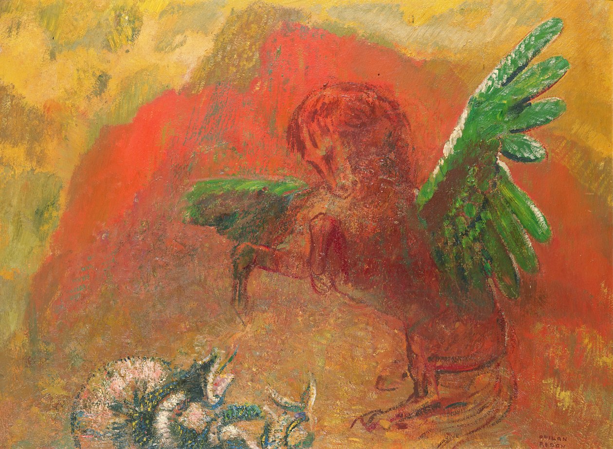 Pegasus triumferende av Odilon Redon