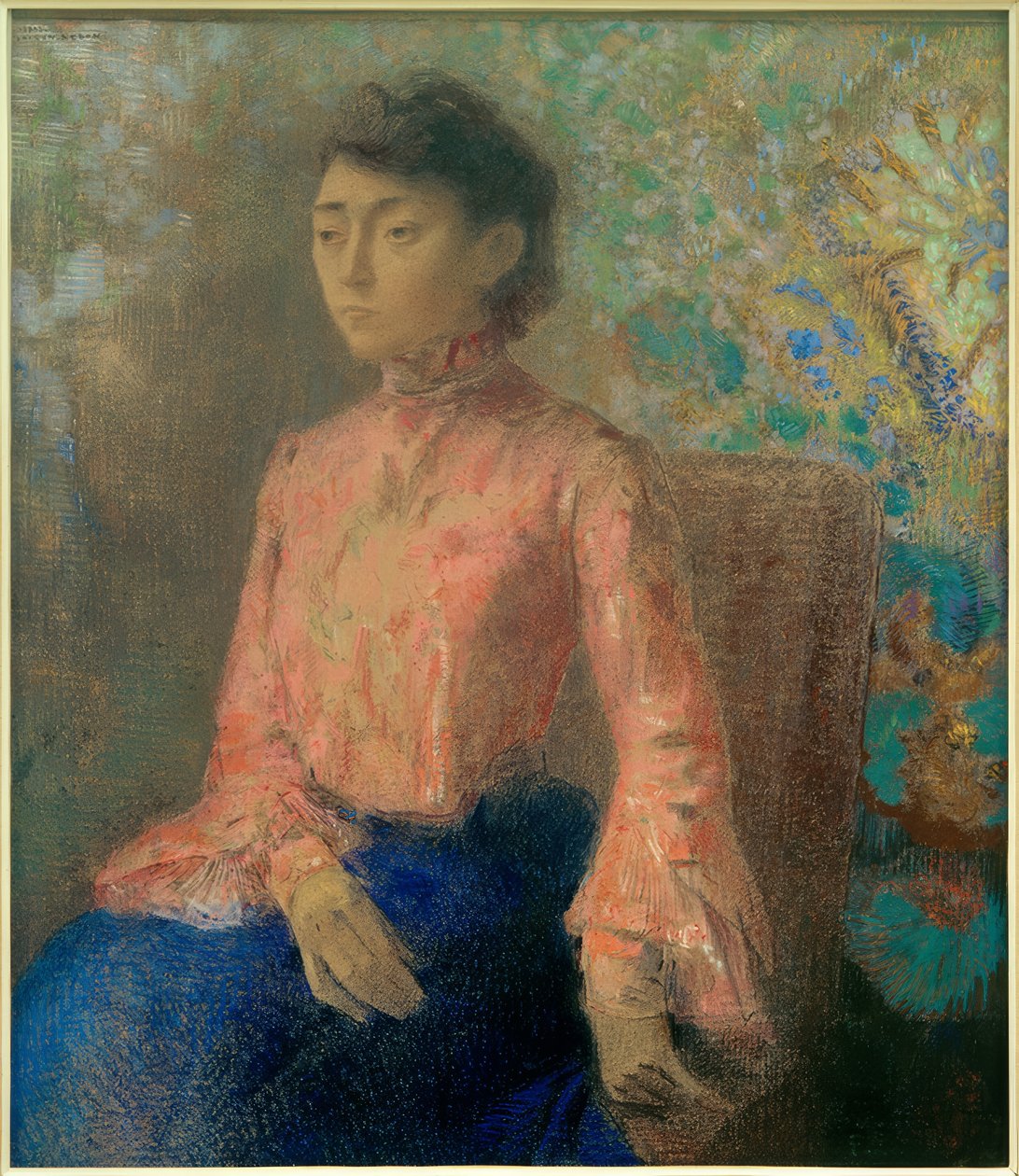 Portrett Mademoiselle Chaine av Odilon Redon