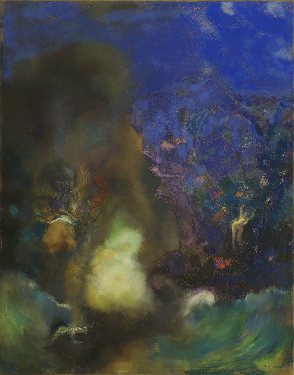 Roger og Angelica, ca. 1910 av Odilon Redon