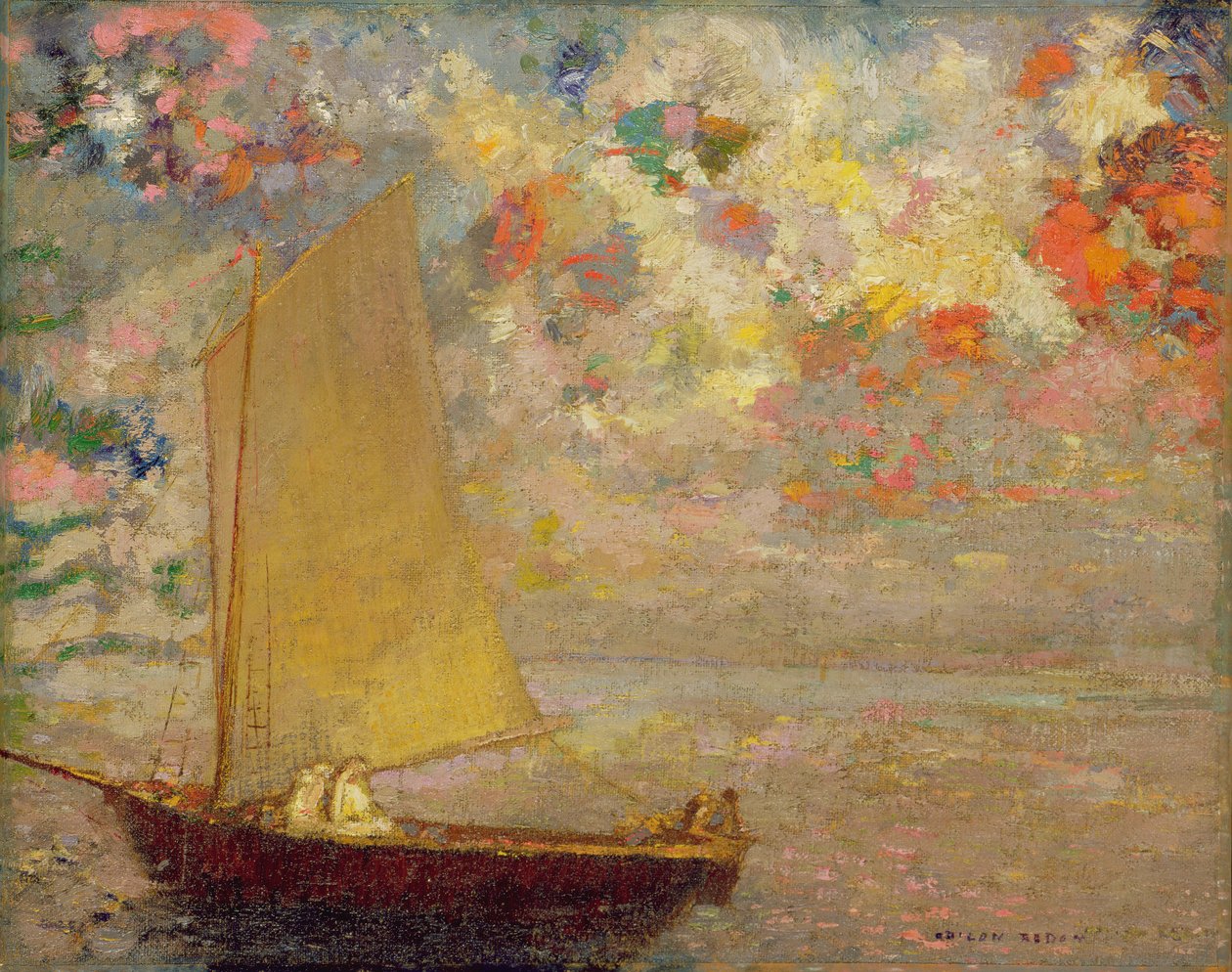 Seilbåt, 1905 av Odilon Redon