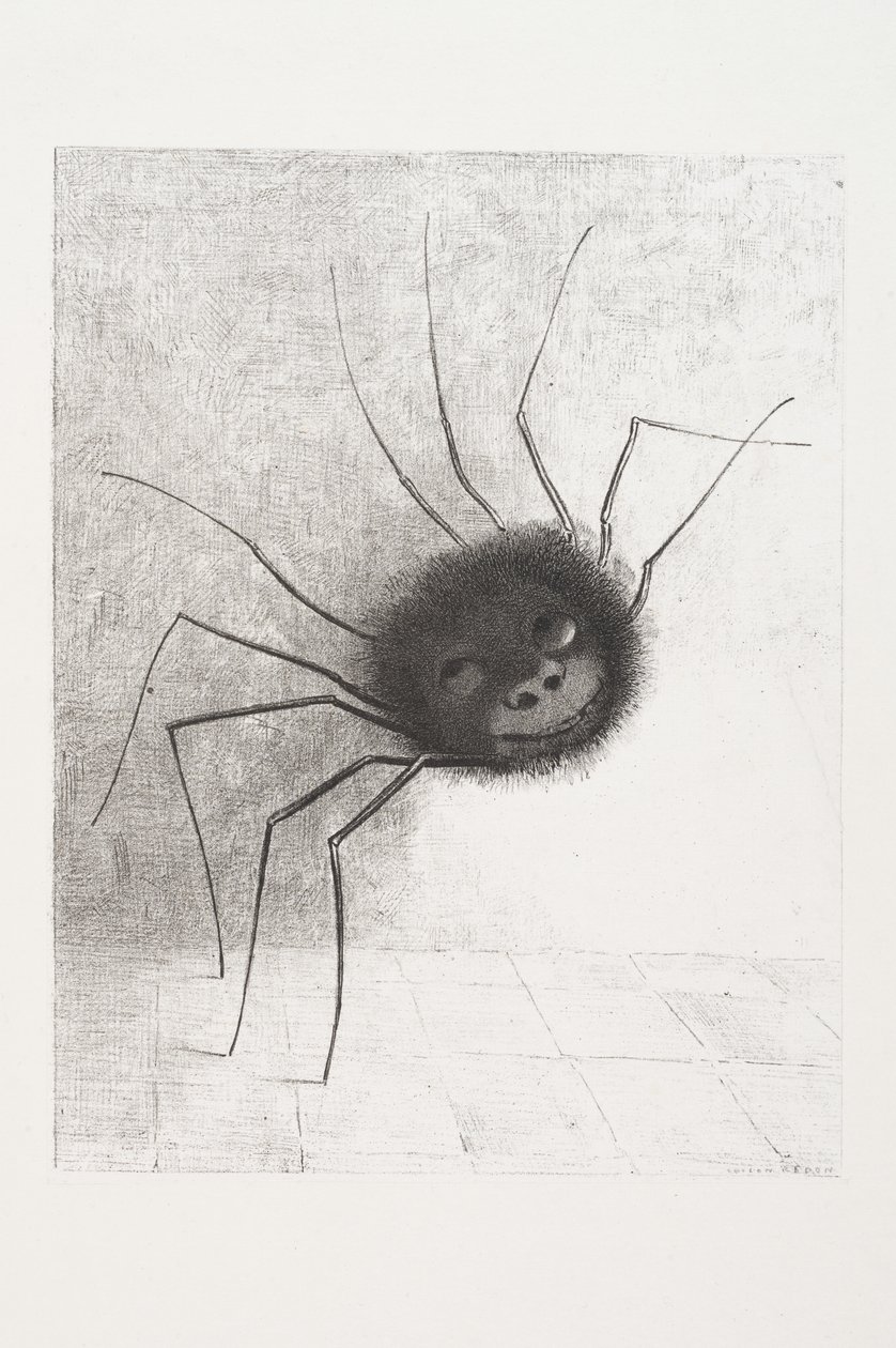 Smilende edderkopp, ca. 1881 av Odilon Redon