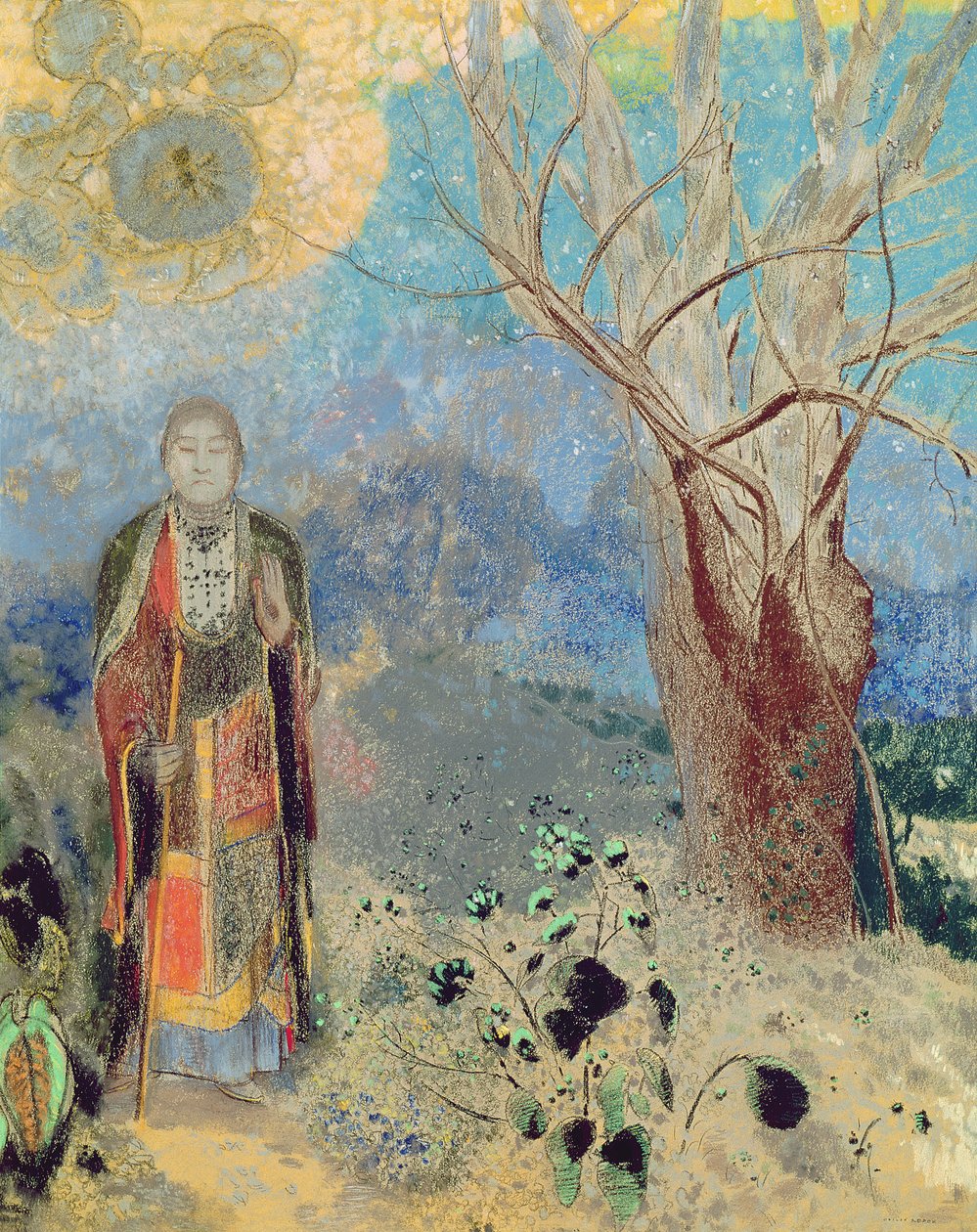 Buddha, ca. 1905 (pastell på papir) av Odilon Redon