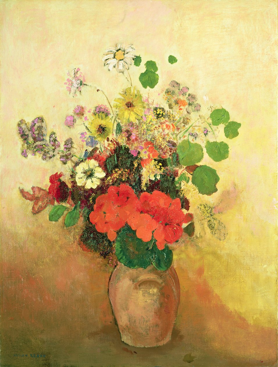 Vase med blomster, ca. 1908-10 av Odilon Redon