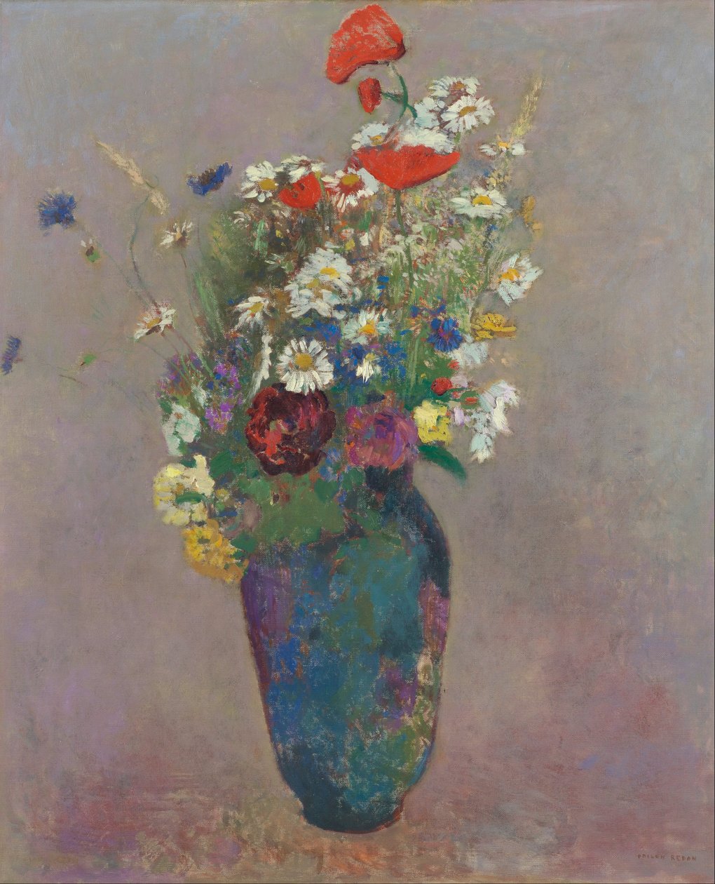 Visjon- vase med blomster av Odilon Redon