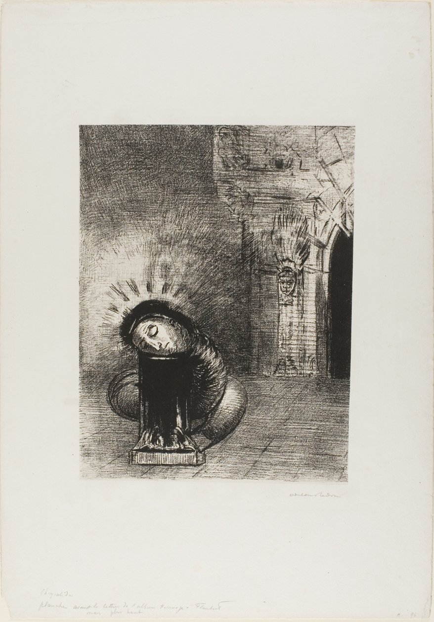 A Long Chrysalis, the Color of Blood, plate 2 av 6 av Odilon Redon