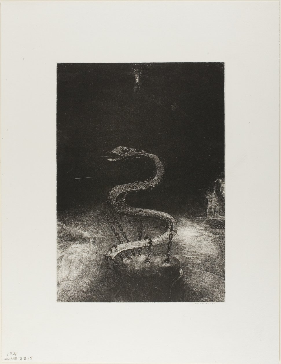 Og bundet ham i tusen år, plate 8 av 12 av Odilon Redon