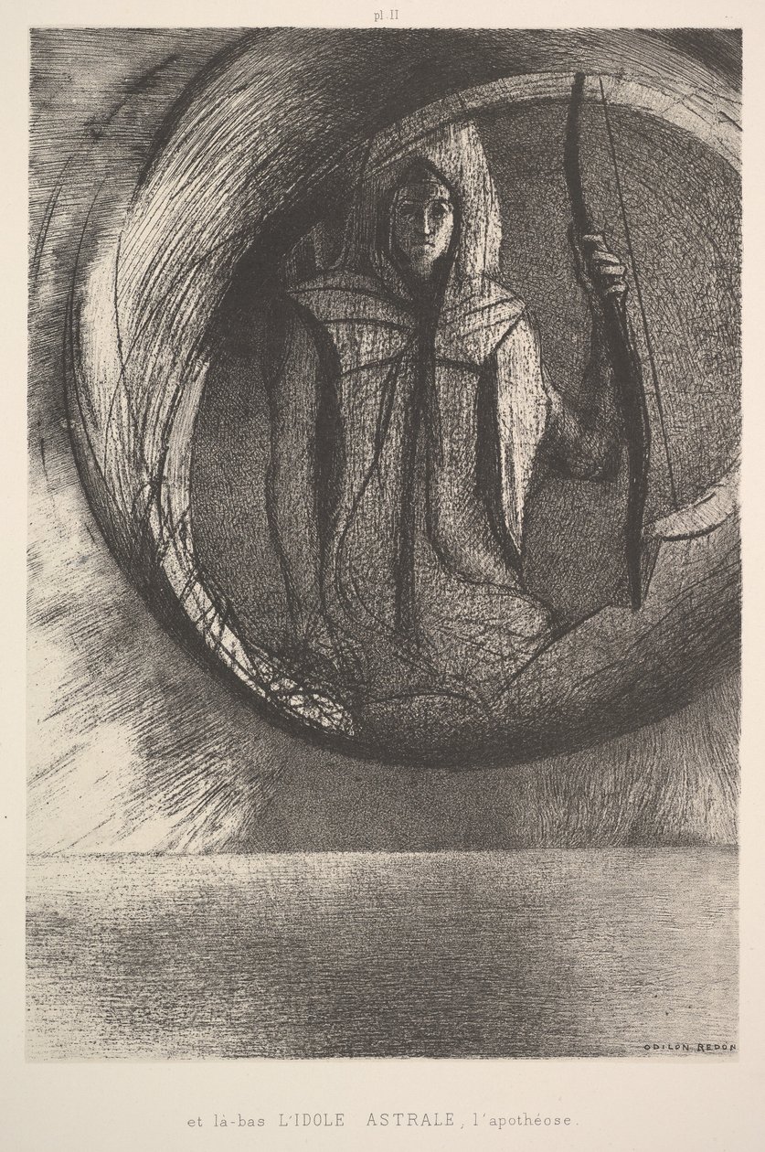 Og der borte, Astral Idol, Apotheosis, 1891. av Odilon Redon