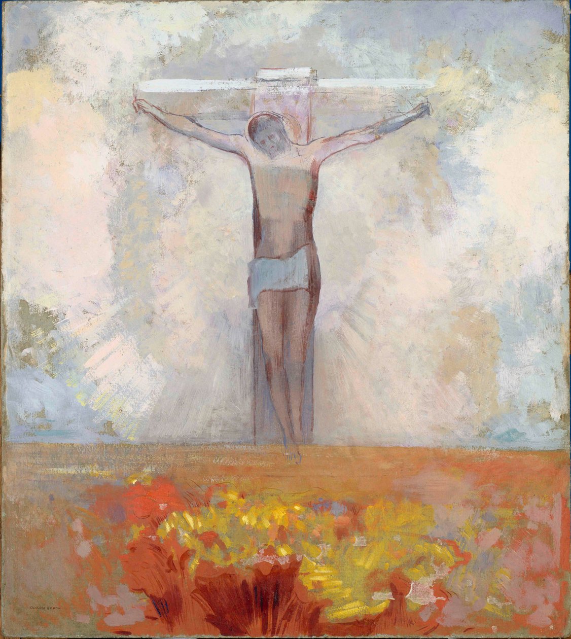 Kristus på korset, ca. 1910. av Odilon Redon