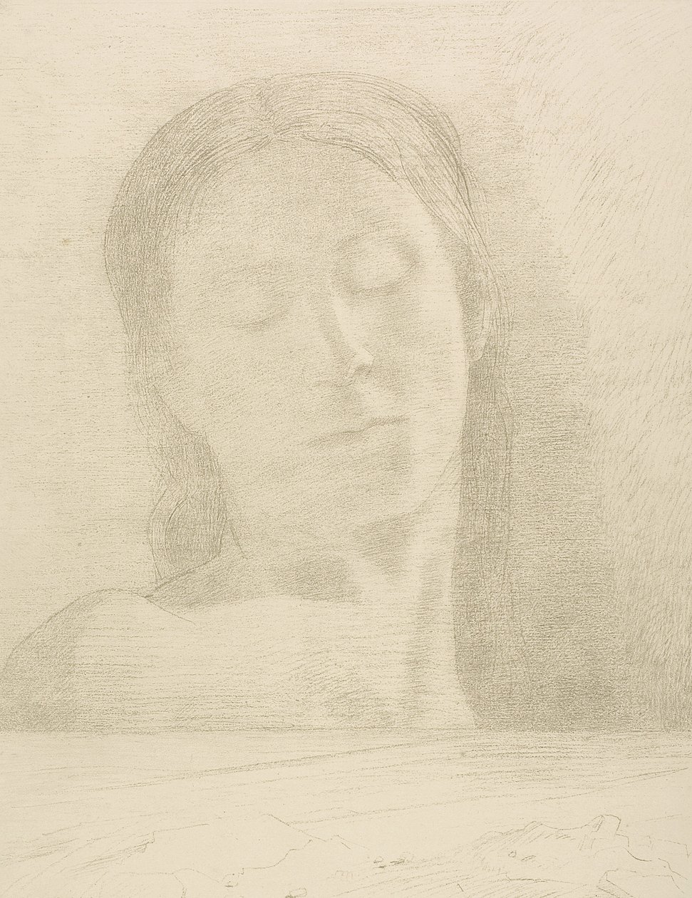 Lukkede øyne av Odilon Redon