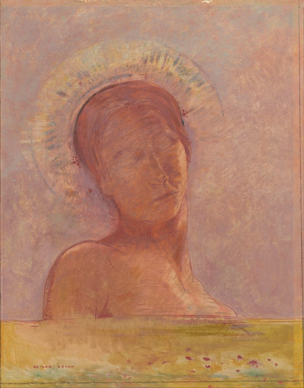 Lukkede øyne av Odilon Redon