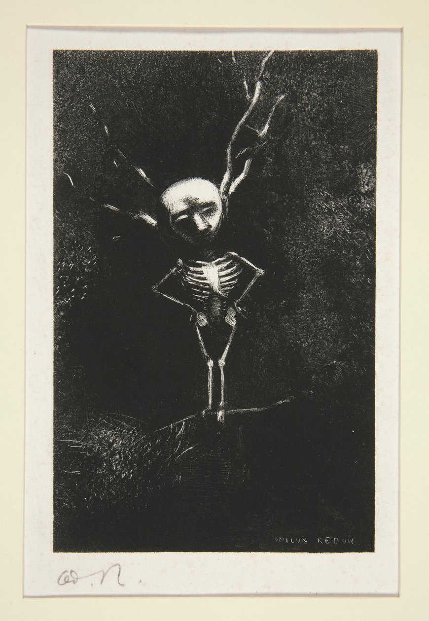 Dans le d?dale des branches la bl?me figure apparaissait (In the Maze of Branches the Pale Figure Appeared), fra serien Le jur? (Jurymedlemmet) av Odilon Redon
