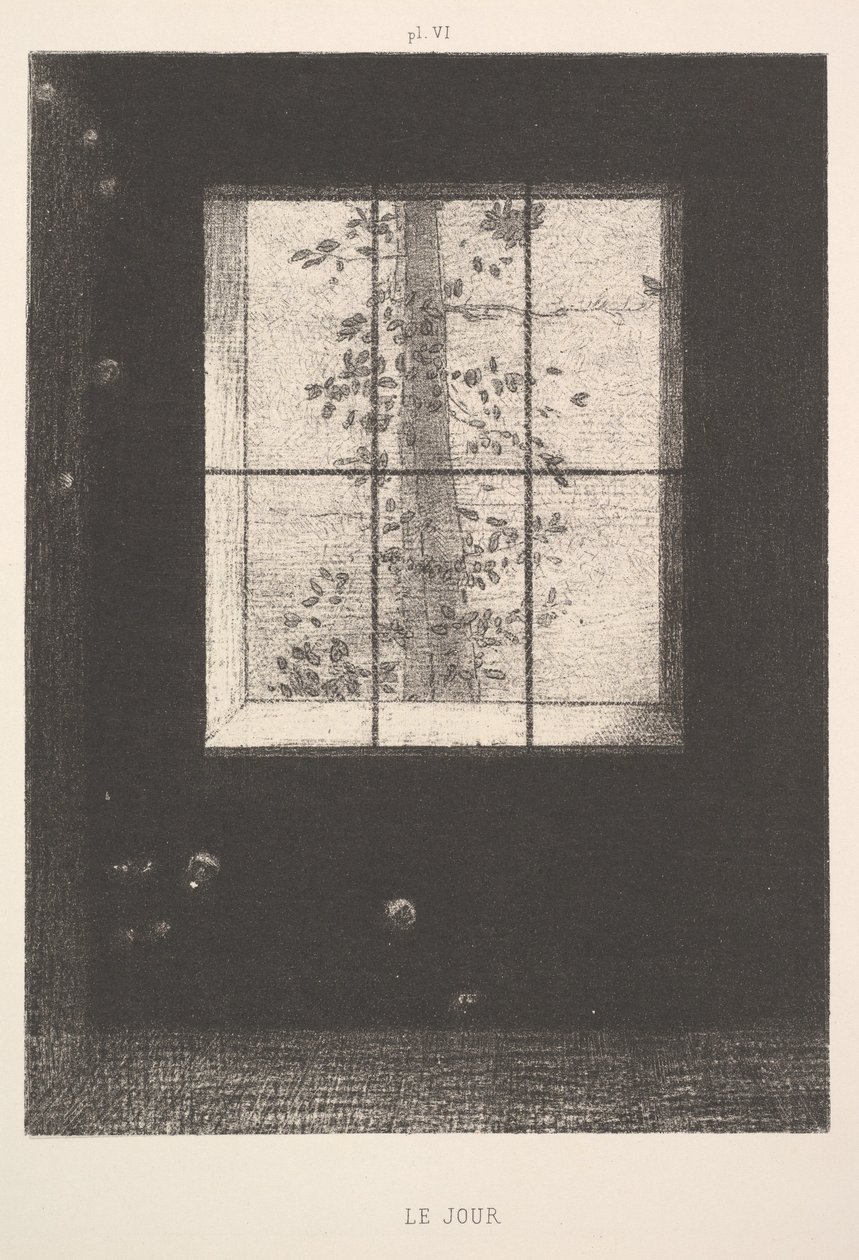 Day Le Jour, fra serien, Dreams Songes, plate VI, 1891. av Odilon Redon
