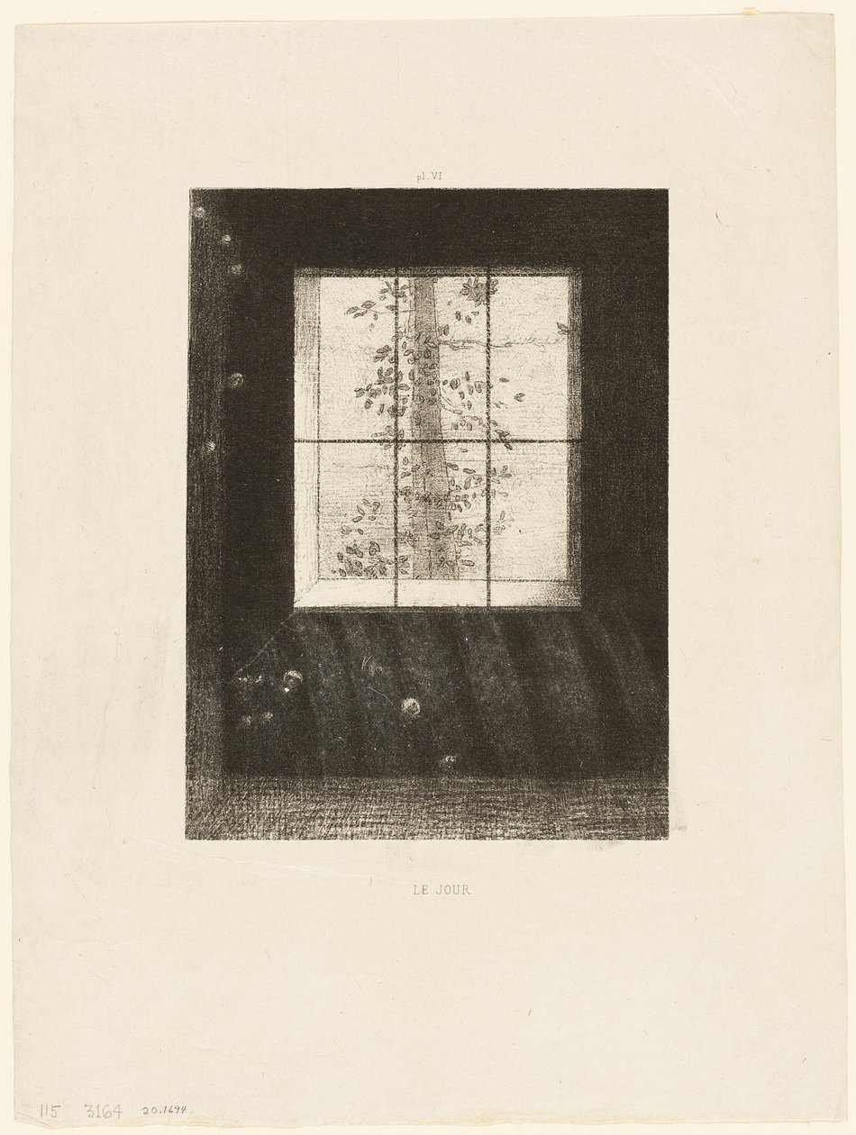 Dag, plate 6 fra Dreams av Odilon Redon