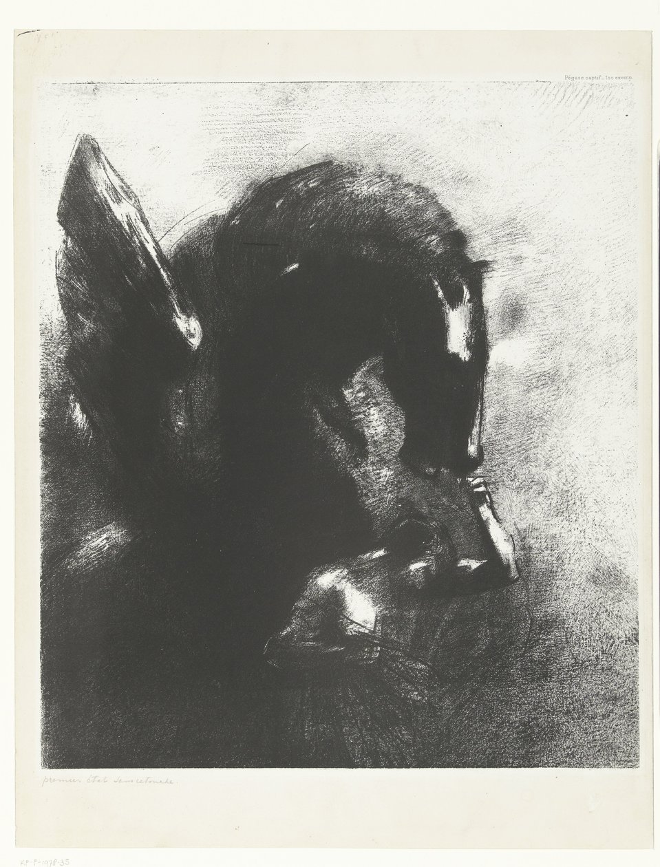 Den fangede Pegasus Pégase captif (tittel på objekt) av Odilon Redon