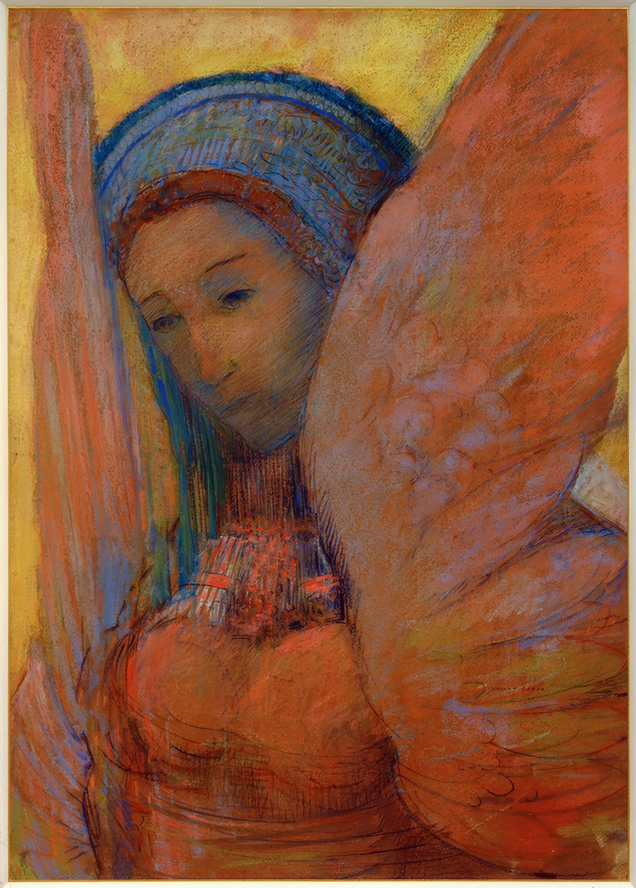 Die Lyra (Sfinx) av Odilon Redon