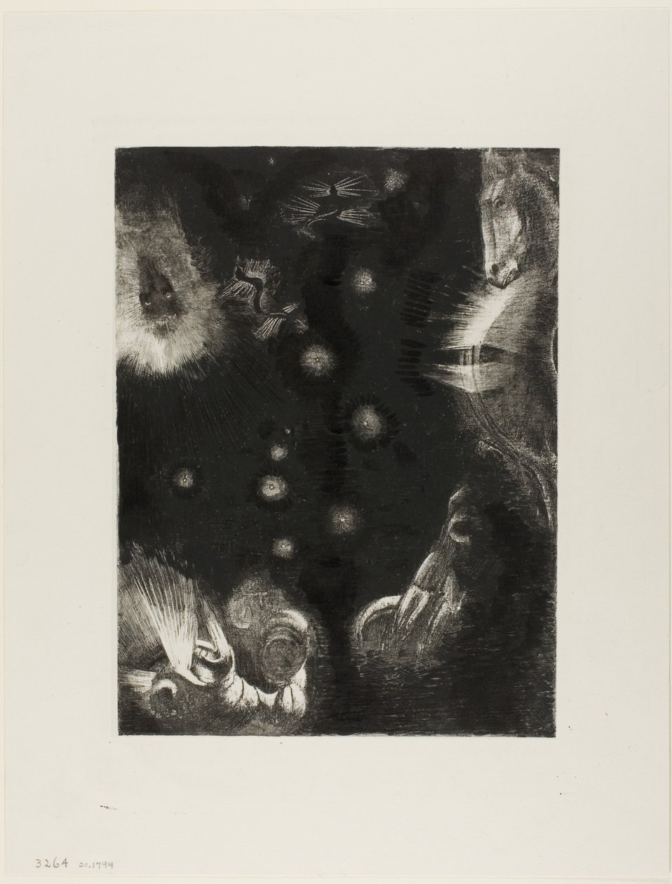 Ulike folkeslag bor i landene i havet, plate 23 av 24 av Odilon Redon