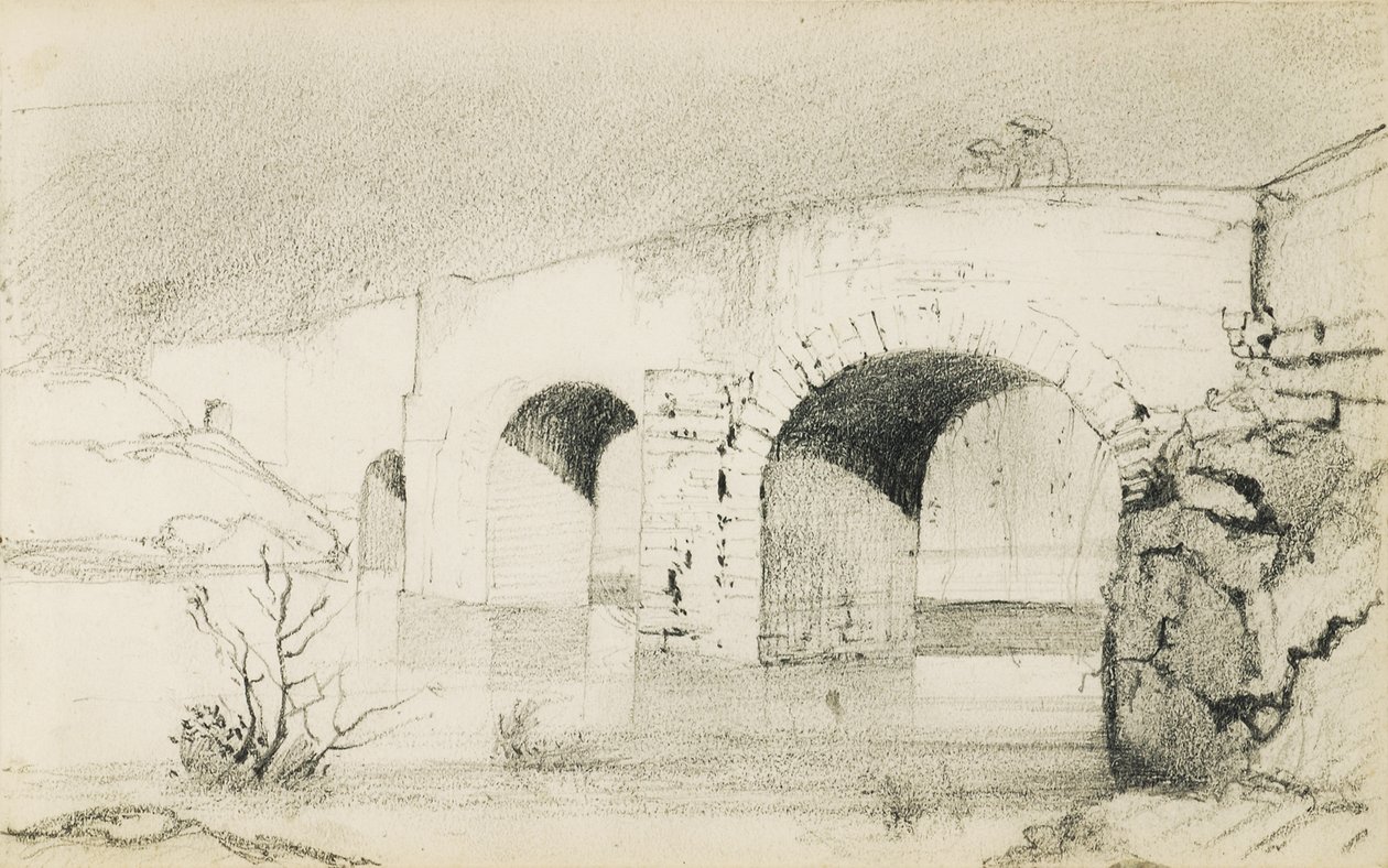 Tegning fra et album med tittelen "The Baskerland", 1862-63 av Odilon Redon