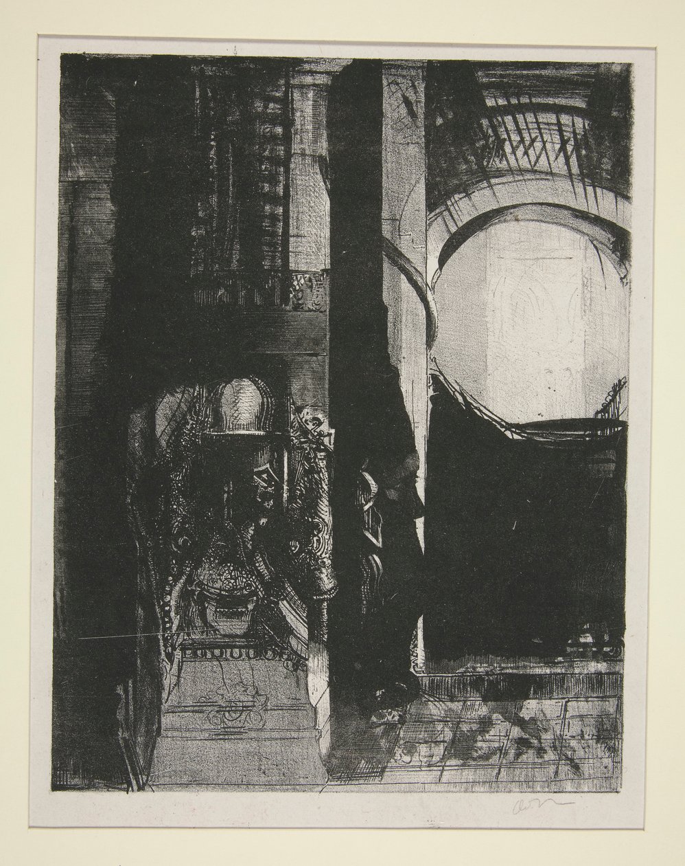 Og overalt er det basaltsøyler av Odilon Redon