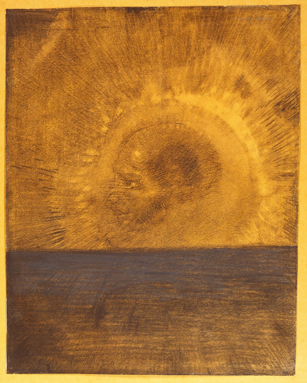 Flytende hode, ca. 1885 av Odilon Redon