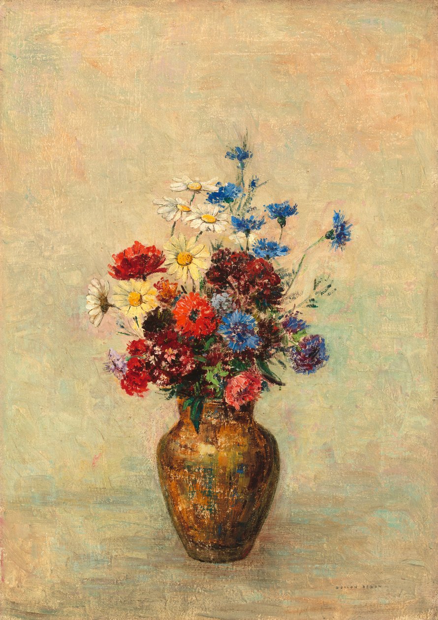 Blomster i en vase, ca. 1910. av Odilon Redon