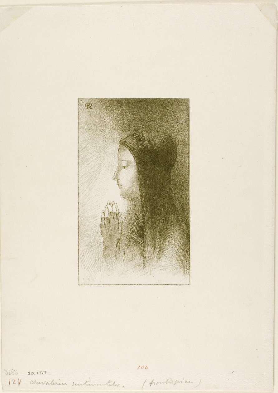 Frontispice for Chevaleries Sentimentales av Ferdinand Hérold, 1893 av Odilon Redon