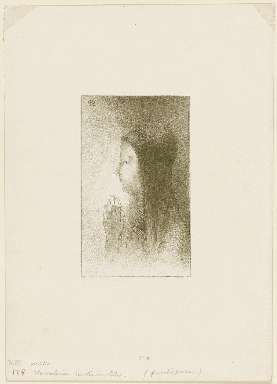 Frontispice for Chevalieres sentimentales av Ferdinand Hérold av Odilon Redon