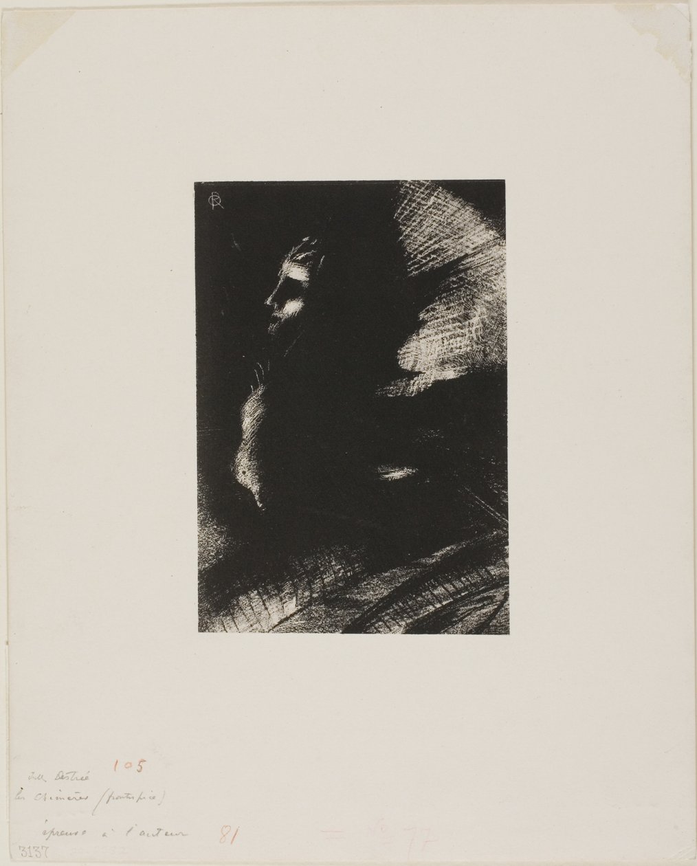 Frontispice for Les Chimères av Jules Destrée av Odilon Redon