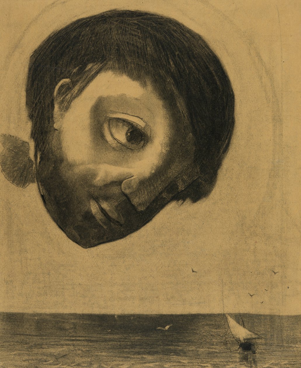 Guardian Spirit of the Waters, 1878 av Odilon Redon