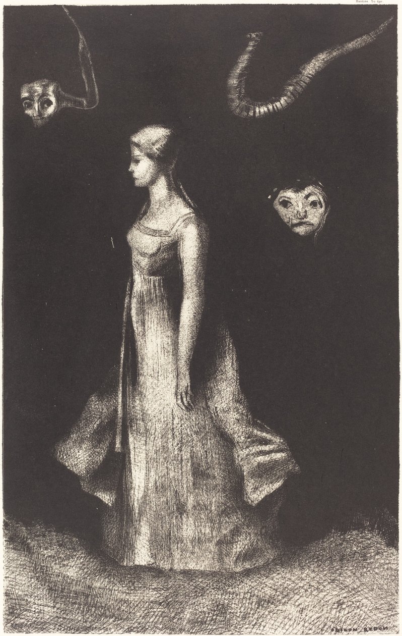 Hjemsøkende (besettelse) av Odilon Redon