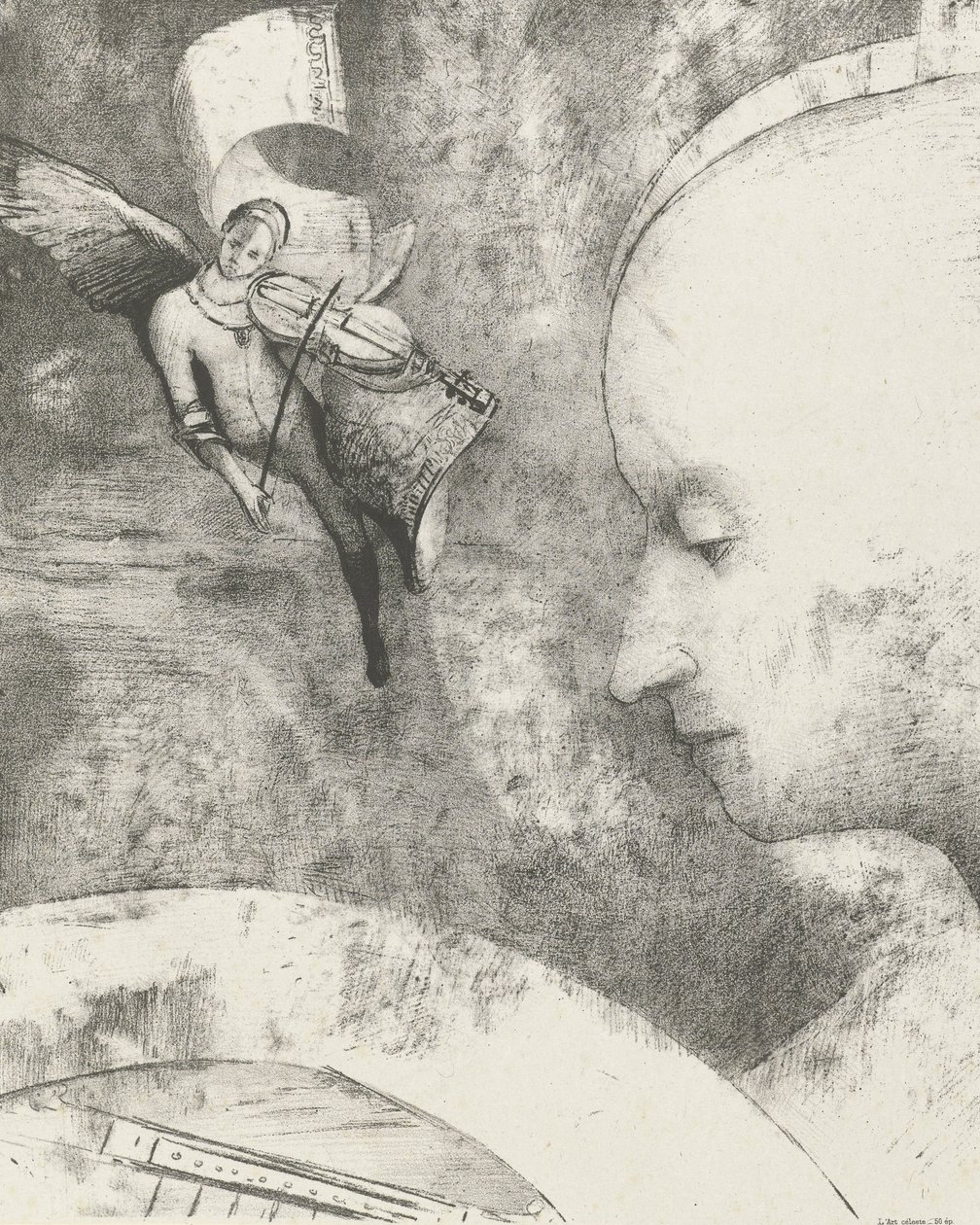 Heavenly Art, 1894 (trykk) av Odilon Redon