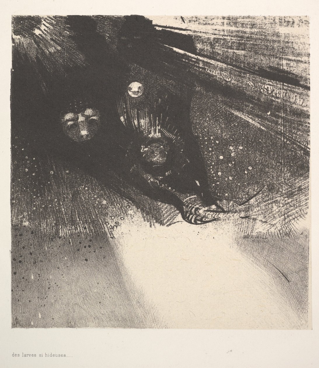 Heslige larver, 1896. av Odilon Redon